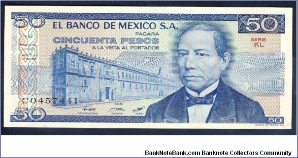 Mexico 50 Pesos 1981 P73. Banknote