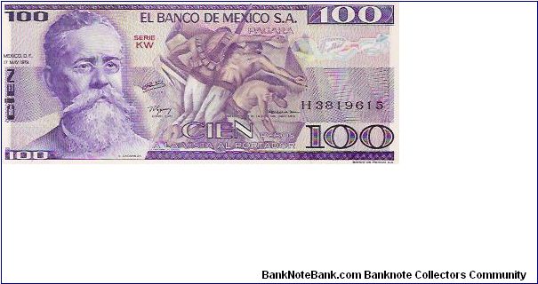 SERIE KW

100 PESOS

H 3819615

P # 68B Banknote