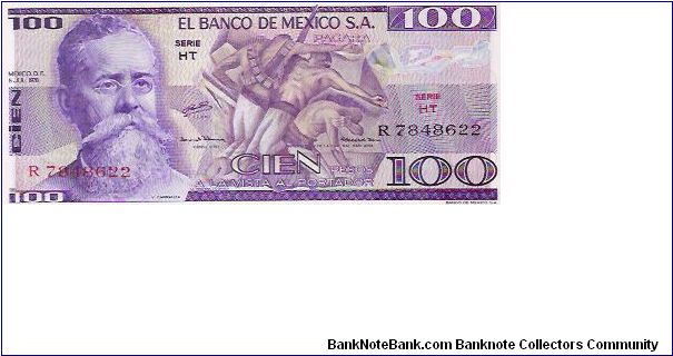 SERIE HT

100 PESOS

R 7848622

P # 66B Banknote