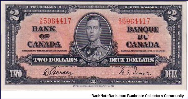 DOMINION OF CANADA
 $2.0 Banknote