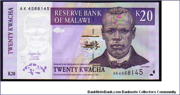20 Kwacha
Pk 44b Banknote