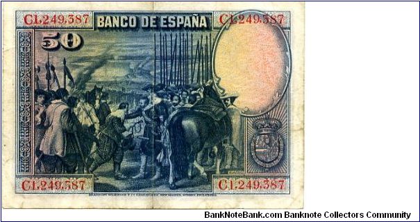 Banknote from Spain year 1928