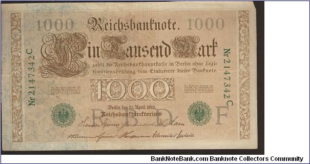 P45
1000 Mark Banknote