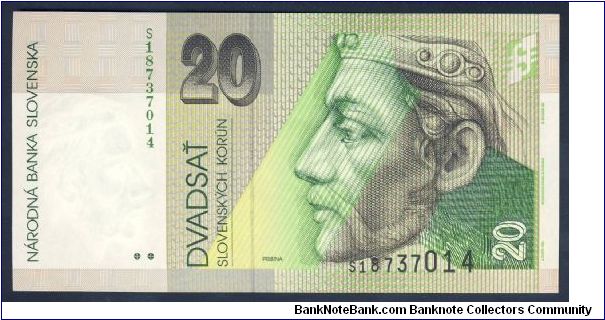 Slovakia 20 Korun 2001 P20c. Banknote