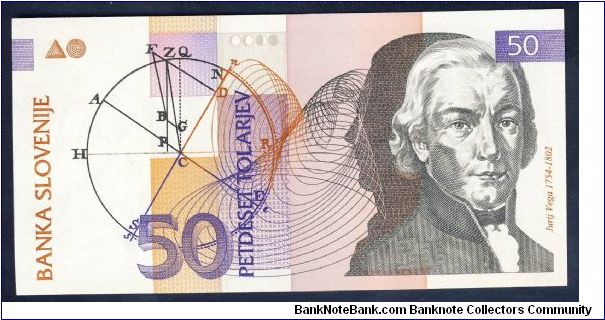 Slovenia 50 Tolarjev 1992 P13. Banknote