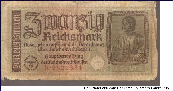 R139
20 Reichsmark Banknote