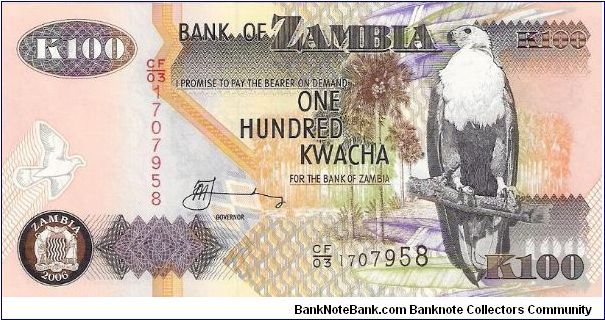 100 kwacha; 2006 Banknote