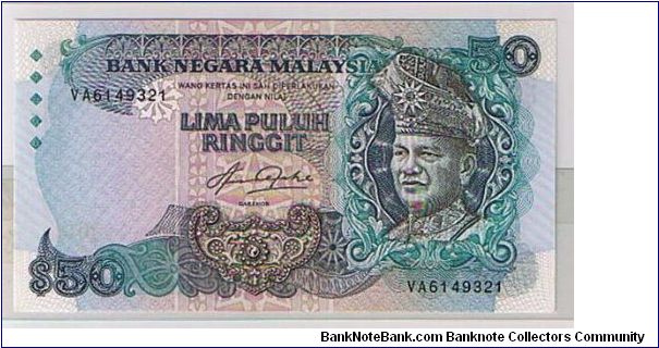 BANK OF MALAYSIA-
$50 RIGGIT Banknote
