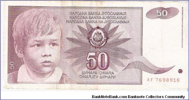 50 dinars; 1990

Thanks De Orc! Banknote