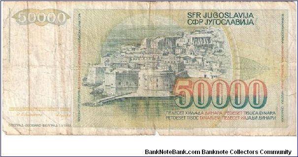 Banknote from Yugoslavia year 1988