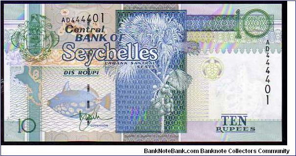 10 Rupees/Roupi
Pk 36 Banknote