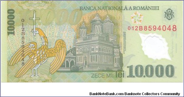 2000 BANCA NATIONALA A ROMANIEI 10,000 LEI

**POLYMER NORE**


P112 Banknote