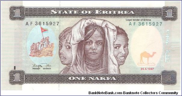 1997 BANK OF ERITREA 1 NAFKA


P1 Banknote