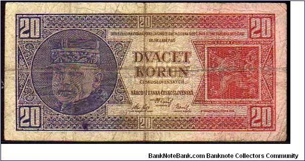 Banknote from Czech Republic year 1926