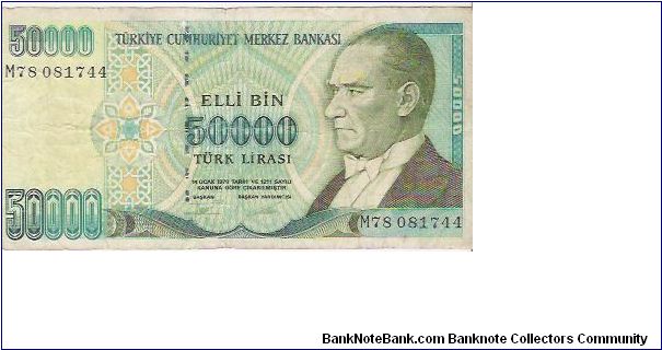 50,000 LIRA

M78081744

P # 203 Banknote