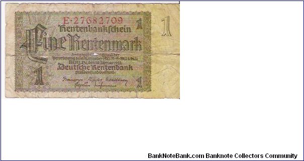 1 REICHSMARK

E-27682709

30.1.1937

P # 173 Banknote