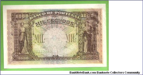 Banknote from Portugal year 1920