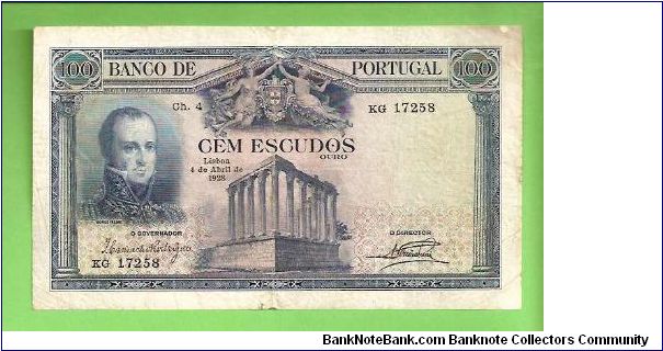 100 escudos 1928
templo de Diana (EVORA) Banknote