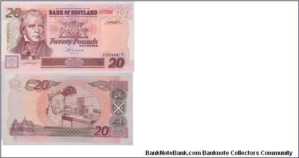 20 Pounds. Bank of Scotland. Banknote