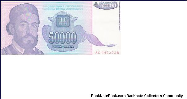 50,000 DINARA

AC 4463738

P # 130 Banknote