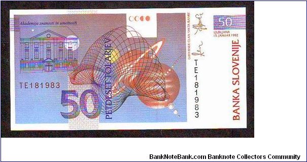 Banknote from Slovenia year 1992