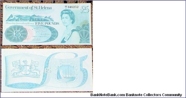 Saint Helena. 5 Pounds. Q Elizabeth II. Banknote