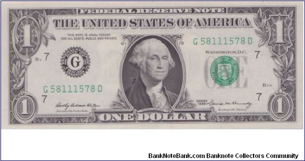 1969 $1 CHICAGO FRN Banknote