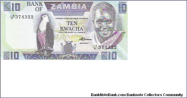 10 KWACHA

118/D  374322

P # 26 E Banknote