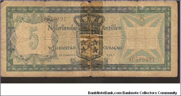 Banknote from Netherlands Antilles year 1967