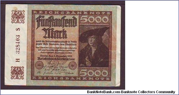 5000 mark
x Banknote
