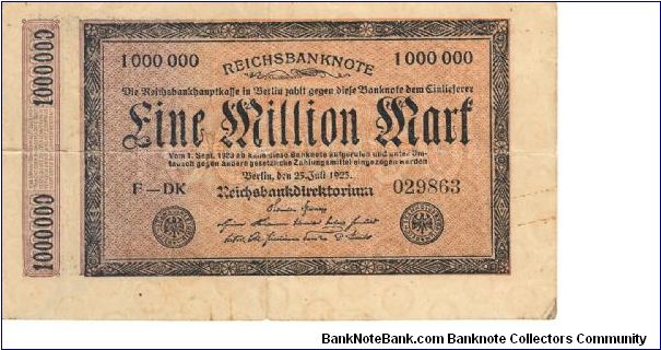 P93
1 Million Mark Banknote