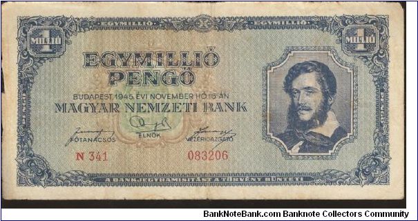 P122
1,000,000 Pengo Banknote