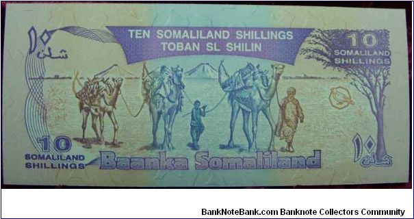 Somaliland, 10 shillings. Banknote
