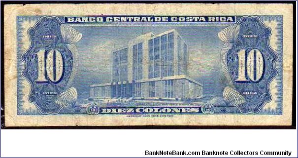 Banknote from Costa Rica year 1970