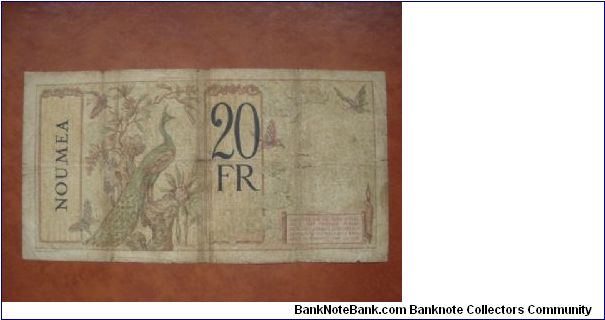Banknote from French Polynesia year 1929