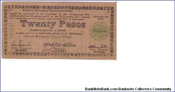20 PESOS

181441 Banknote