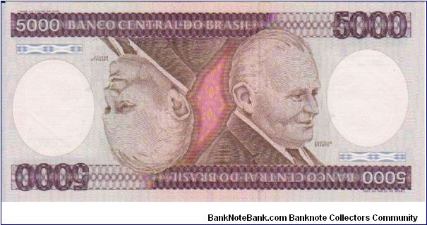 Brazil 5000Cr 1980's Double Headed Banknote