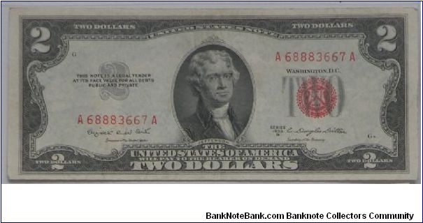 1953B A_A Two Banknote