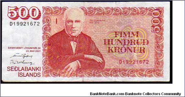 500 Kronur__
Pk 59__

L.22-05-2001__
Issued 2004
 Banknote
