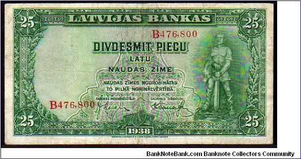 25 Latu__
Pk 21__

WWII__
Under German Occupation
 Banknote