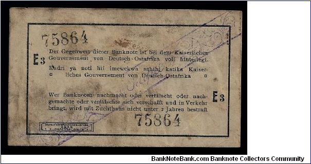 Banknote from Tanzania year 1916