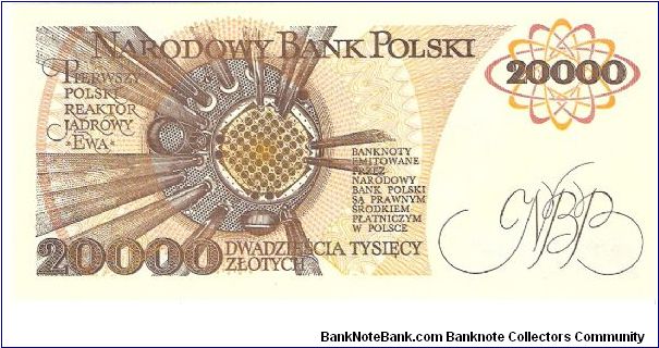 Banknote from Poland year 1989