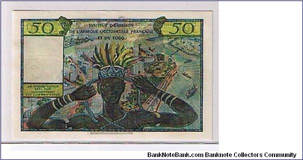 Banknote from West African States year 1958
