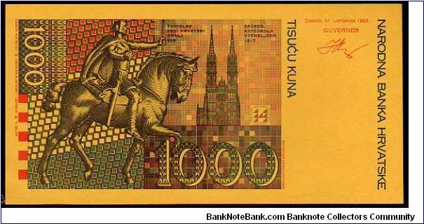 1000 Kuna__
Pk 35__

Offset Proof Print
 Banknote