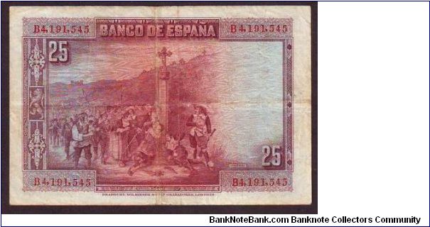 Banknote from Spain year 1928
