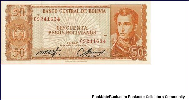 50 Pesos Bolivianos Banknote