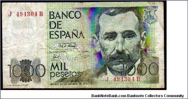 1000 Pesetas__
Pk 158__

29-10-1979
 Banknote