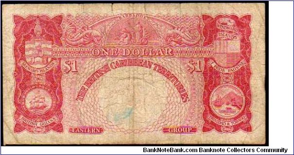 Banknote from Trinidad and Tobago year 1958