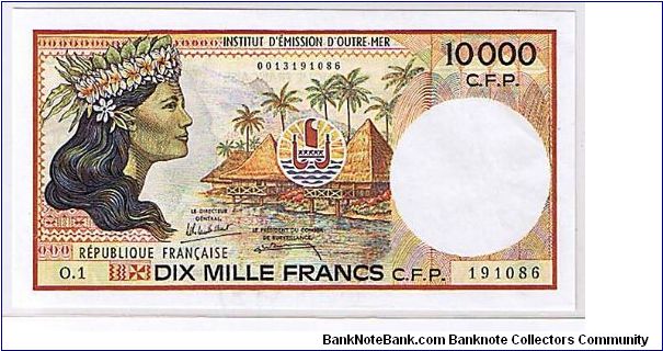 FRENCH PACIFIC TERRITORIES 10000 FRANCES Banknote
