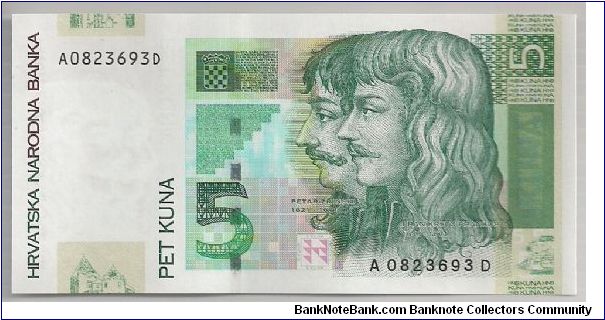 Croatia 5 Kuna 2001 P37. Banknote